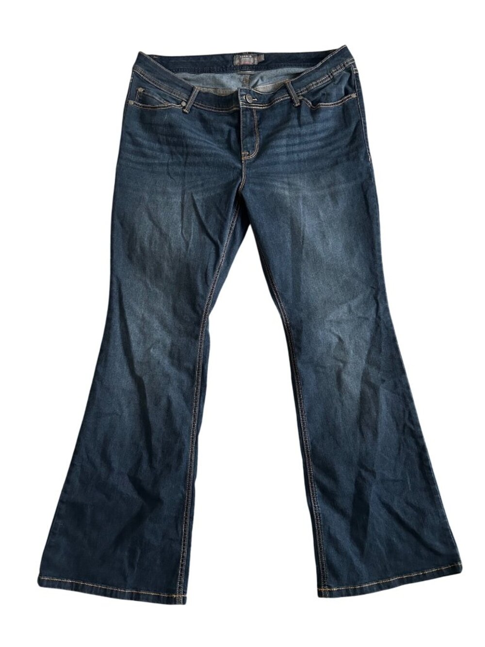 Torrid Women's Sz 16R Luxe Slim Boot Dark Wash Jeans With Super Stretch Denim